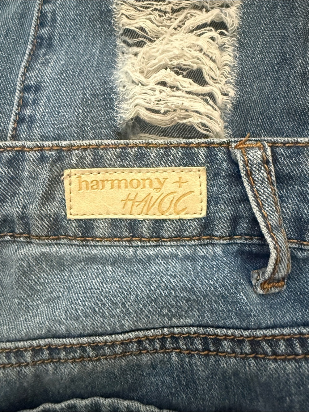 Distressed Light Blue Straight-Leg Jeans - Picture 5 of 5